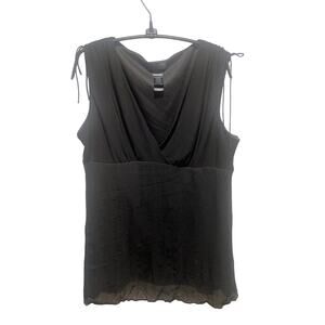 Bisou Bisou Petite XL Black Drape Tank Top